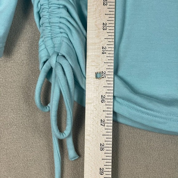 Athleta‎ Sweatshirt Womens Medium Green Lombard Ruched Pullover Sweater Adult - Picture 4 of 12